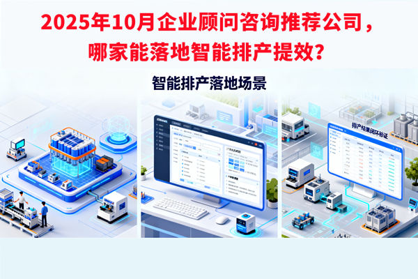 2025年10月企业顾问咨询推荐公司,哪家能落地智能排产提效? 2025年10月企业顾问咨询推荐公司,哪家能落地智能排产提效?