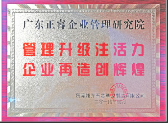 2016年11月东莞市翎乔五金塑胶制品有限公司完成管理升级